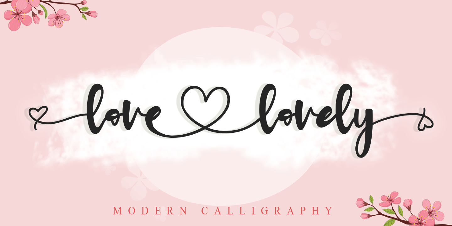 Example font Love Lovely #1